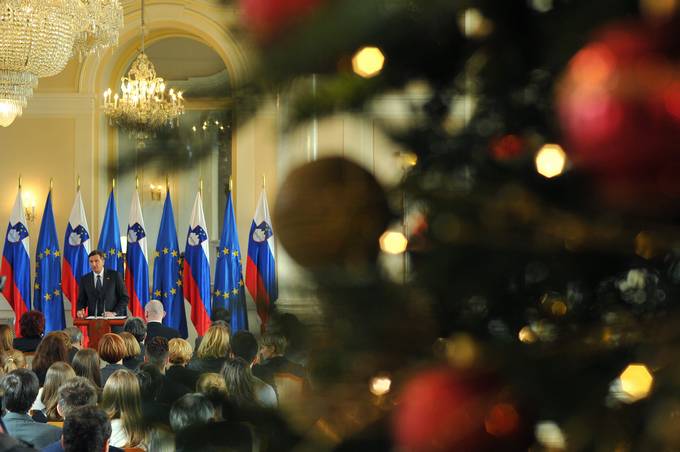 Predsednik republike ob dnevu človekovih pravic in ob 20. obletnici Varuha človekovih pravic Republike Slovenije priredil sprejem v Predsedniški palači